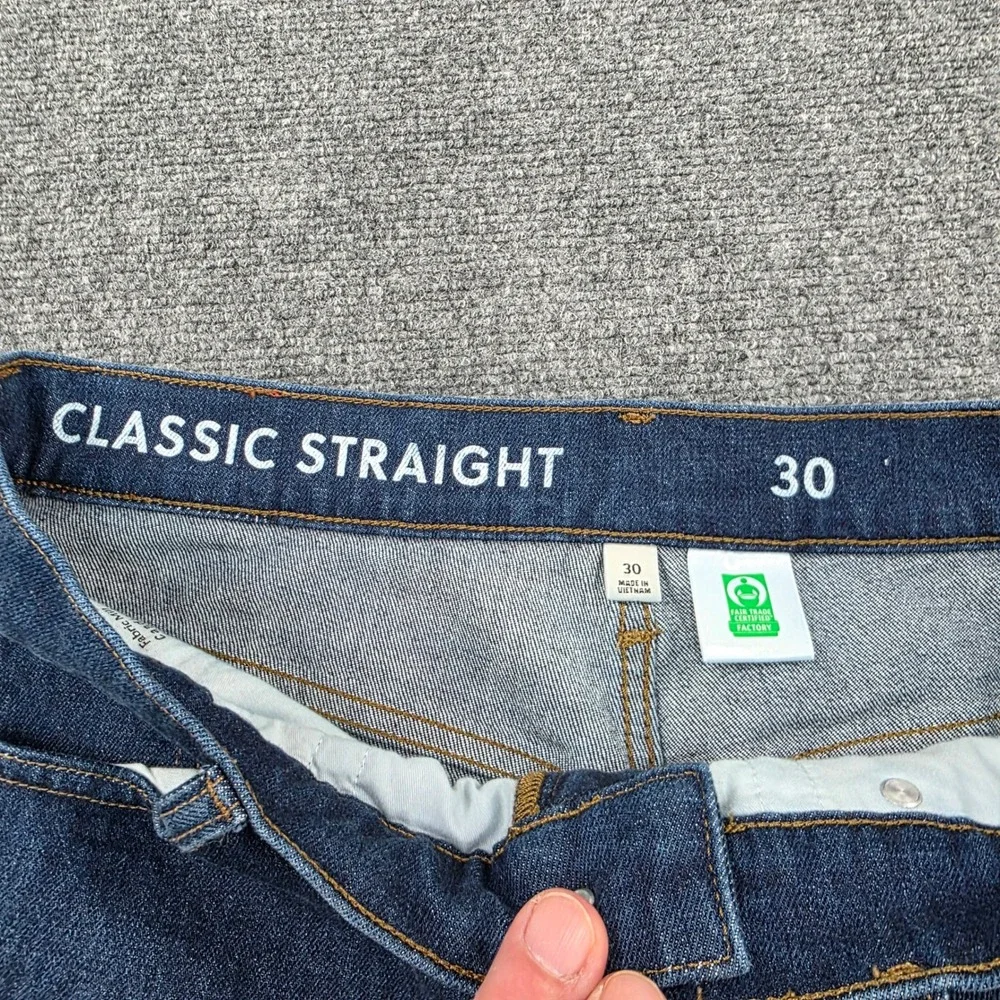 J Crew Classic Straight Dark Wash Jeans Mens Size‎ 30